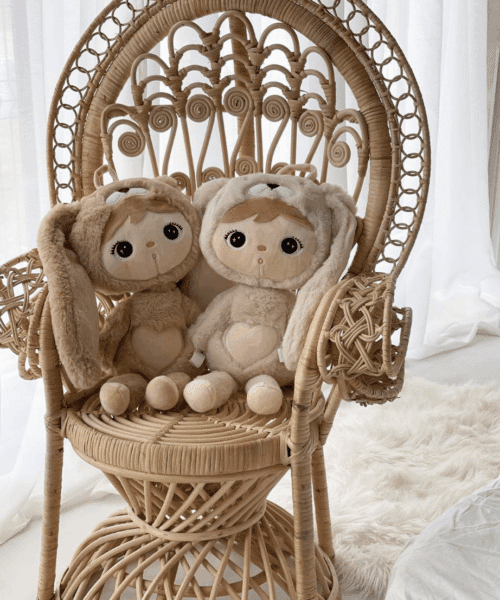 Pop Bunny Caramel beige met naam