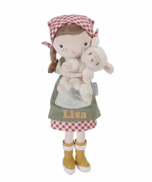 Knuffel pop boerin Rosa met schaap