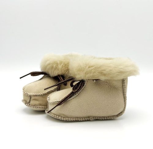 Babyslofjes Leer Sand Deluxe  (Suede)