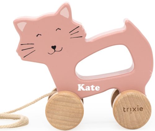 Alternative view of Houten trekspeeltje Olifant / Kat / Haai- met naam