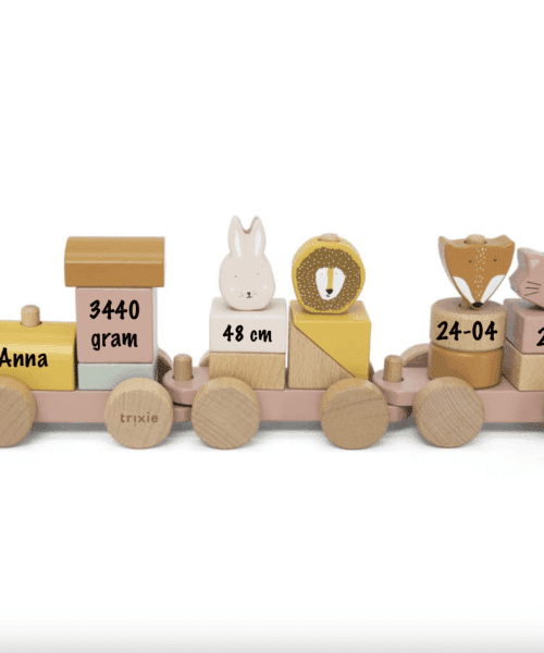 Houten dierentrein Trixie (Mevrouw Kat)