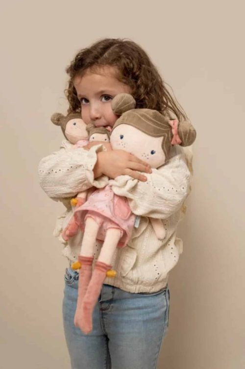 Knuffelpop Rosa Groot Little Dutch met naam