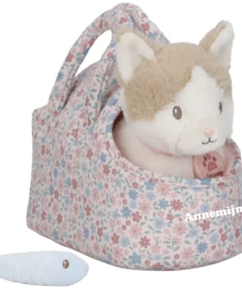 knuffelkat marley in tas