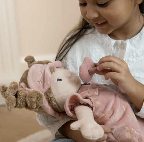 Knuffel babypop Rosa