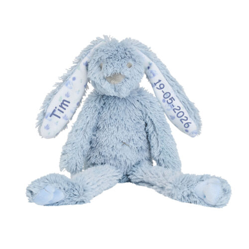 Tiny Blue Graphic Rabbit Richie met naam